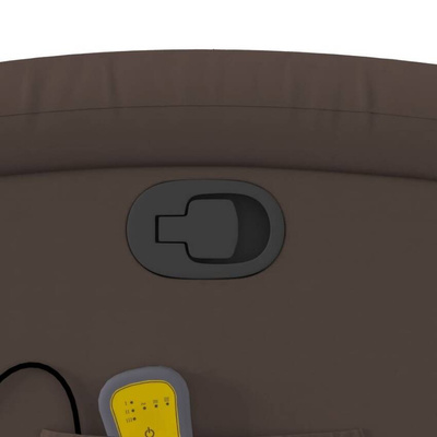 vidaXL Rozkładany fotel masujący, brązowy, obity sztuczną skórą