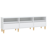 vidaXL Szafka pod TV, biała, 150x30x44,5 cm, materiał drewnopochodny wariant 9