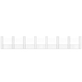 Ogrodzenie gabionowe z 8 słupkami, żelazo, 860x20x150 cm