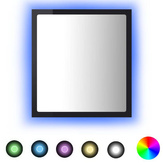 vidaXL Lustro łazienkowe LED, wysoki połysk, czarne, 40x8,5x37 cm