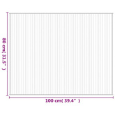 vidaXL Dywan prostokątny, naturalny, 80x100 cm, bambusowy