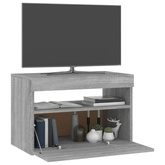 vidaXL Szafka pod TV z oświetleniem LED, szary dąb sonoma, 60x35x40 cm