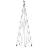 vidaXL Choinka z kołkiem gruntowym, 732 zimne białe LED, 500 cm