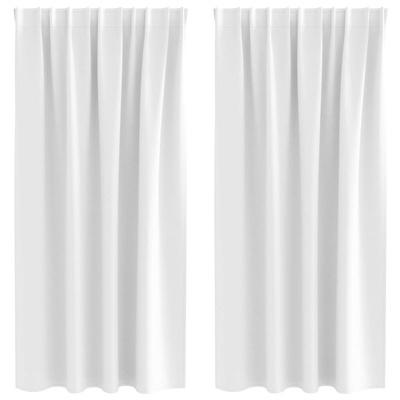 Firany blackout z kółkami 2 pcs Jasna biel 175 x 140 cm