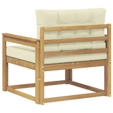 Środkowa sofa ogrodowa Poliester Biały