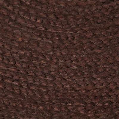 vidaXL Ręcznie wykonany dywanik z juty, okrągły, 120 cm, brązowy
