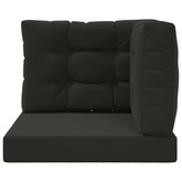 Poduszka do sofy na zewnątrz 3 pcs Czarny Poliester