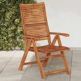 Krzesła składane rozkładane 2 szt. z litego drewna akacjowego