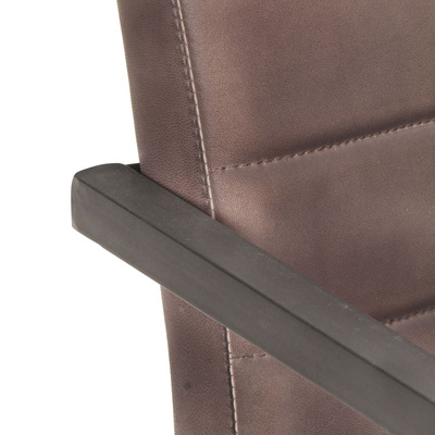 Krzesła stołowe, wspornikowe, 2 szt., brązowe, skóra naturalna vidaXL