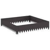 Krawężnik do trawnika 4 szt. 100 x 100 x 20 cm Stal Czarny
