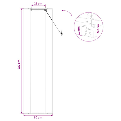 Roleta brązowy 50 x 220 cm Bambus