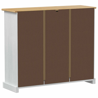 Szafka na buty Corona Biały 99 x 32 x 85 cm Lite drewno sosnowe