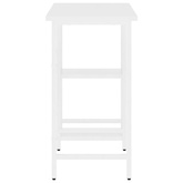 vidaXL Biurko komputerowe, białe, 80x40x72 cm, MDF i metal