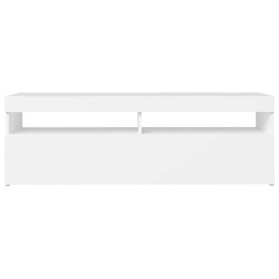 vidaXL Szafka pod TV z oświetleniem LED, biała, 120x35x40 cm