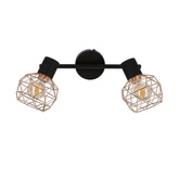 Lampa sufitowa listwa ścienna czarna klosz miedziany Acrobat 92-22202