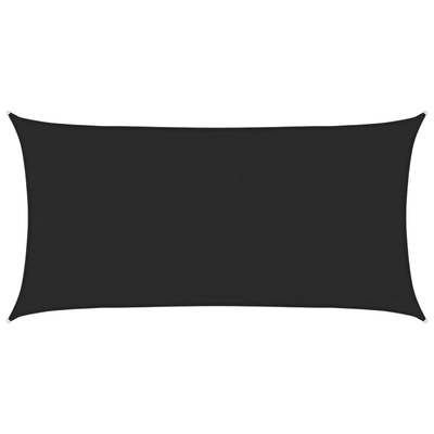 Żagiel przeciwsłoneczny, 160 g/m?, czarny, 3x6 m, HDPE