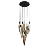 Lampa wisząca Nordic szklane tuby kolorowe do salonu