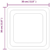 vidaXL Lustro łazienkowe z LED, 30x30 cm