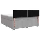 Łóżko z box spring LED z materacem jasnoszary 180 x 200 cm