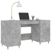 vidaXL Biurko, szarość betonu, 140x50x75 cm, materiał drewnopochodny wariant 10