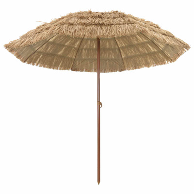 Parasol plażowy Naturalny 255 x 255 x 255 cm Poliester i Stal