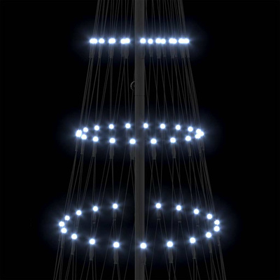 Choinka świąteczna LED z podstawą Chłodna biel 250 cm Metal