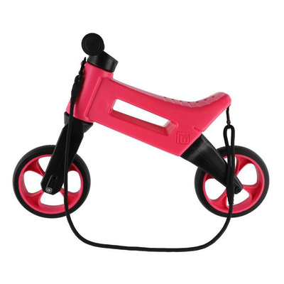 FWRider Super Sport 516491  Kolor: Pink / Różowy z różowymi felgami Rowerek biegowy Jeździk 2w1 Ciche koła + Pasek do noszenia dla Rodzica