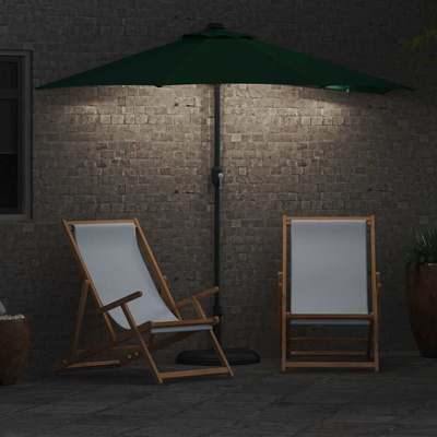 Parasolka ogrodowa Zielony 294 x 150 x 223 cm Poliester i Stal