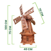 Wiatrak ogrodowy z ośwetleniem solarnym LED 100cm W3_S