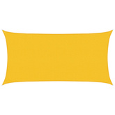 Żagiel przeciwsłoneczny żółty 2,5 x 6 m HDPE