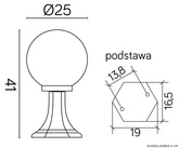 Lampa ogrodowa stojąca K 4011/1/K 250