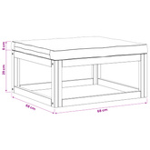 Modułowy podnóżek z poduszkami Lite Drewno Akacji naturalny