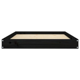 vidaXL Legowisko dla psa, czarne, 101,5x74x9 cm, lite drewno sosnowe