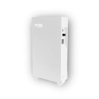 Magazyn Bank Energii V-TAC Biały Szklany Front 16.07kWh 314Ah/51.2V LiFePO4 BMS VT-16076W 10 Lat Gwarancji