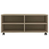 vidaXL Szafka pod TV, dąb sonoma, 90x35x35 cm, materiał drewnopochodny