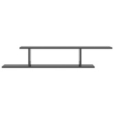 vidaXL Wisząca szafka pod TV, szara z połyskiem, 125x18x23 cm