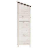 Shed ogrodowy z dachem Biały 59 x 56 x 176 cm Drewno Świerkowe