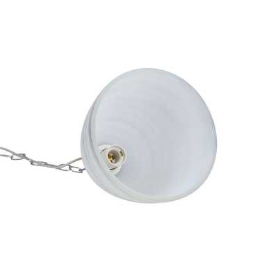 scordia lampa wisząca chromowa klosz biały+srebrny