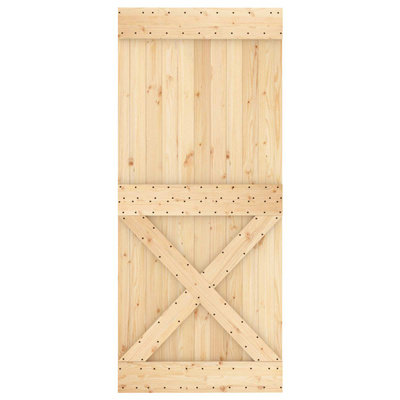 Drzwi przesuwne Naturalne i białe 90 x 210 cm