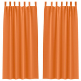 Firany blackout z kółkami 2 pcs Jasnopomarańczowy 225 x 140 cm