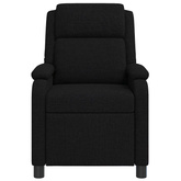 Fotel recliner Czarny tkanina