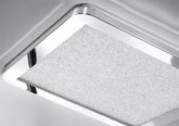 Plafon do łazienki NEXIT minimalistyczny – srebrny chromowany 30 cm - plafon z funkcją ściemniania LED 3000K 18W IP44 