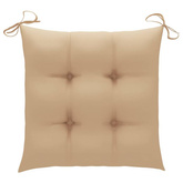 vidaXL Składane krzesła ogrodowe z poduszkami, 4 szt., drewno tekowe