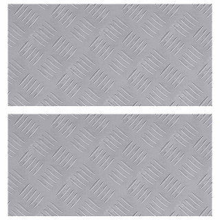 Stopień Prostokątny 2 pcs Srebrny 50 x 25 cm Aluminium