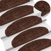 Maty na schody 15 szt. 65x21x4 cm Brązowe półokrągłe duże