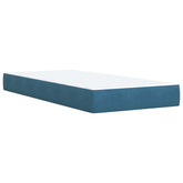 Łóżko ottoman z materacem Ciemnoniebieski 100 x 200 cm Welur