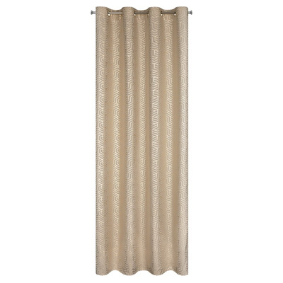 Zasłona Semi ciemnobeżowa 140x250