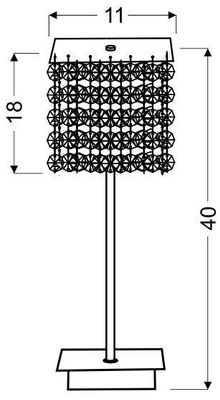 Lampka nocna Classic czerwona glamour kryształki 1xG9 Candellux