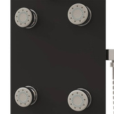 vidaXL Panel prysznicowy, szkło, 25x47,5x130 cm, czarny