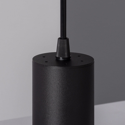 Czarny Zwis Lampa Wisząca tuba GU10 Abruzzo Echo